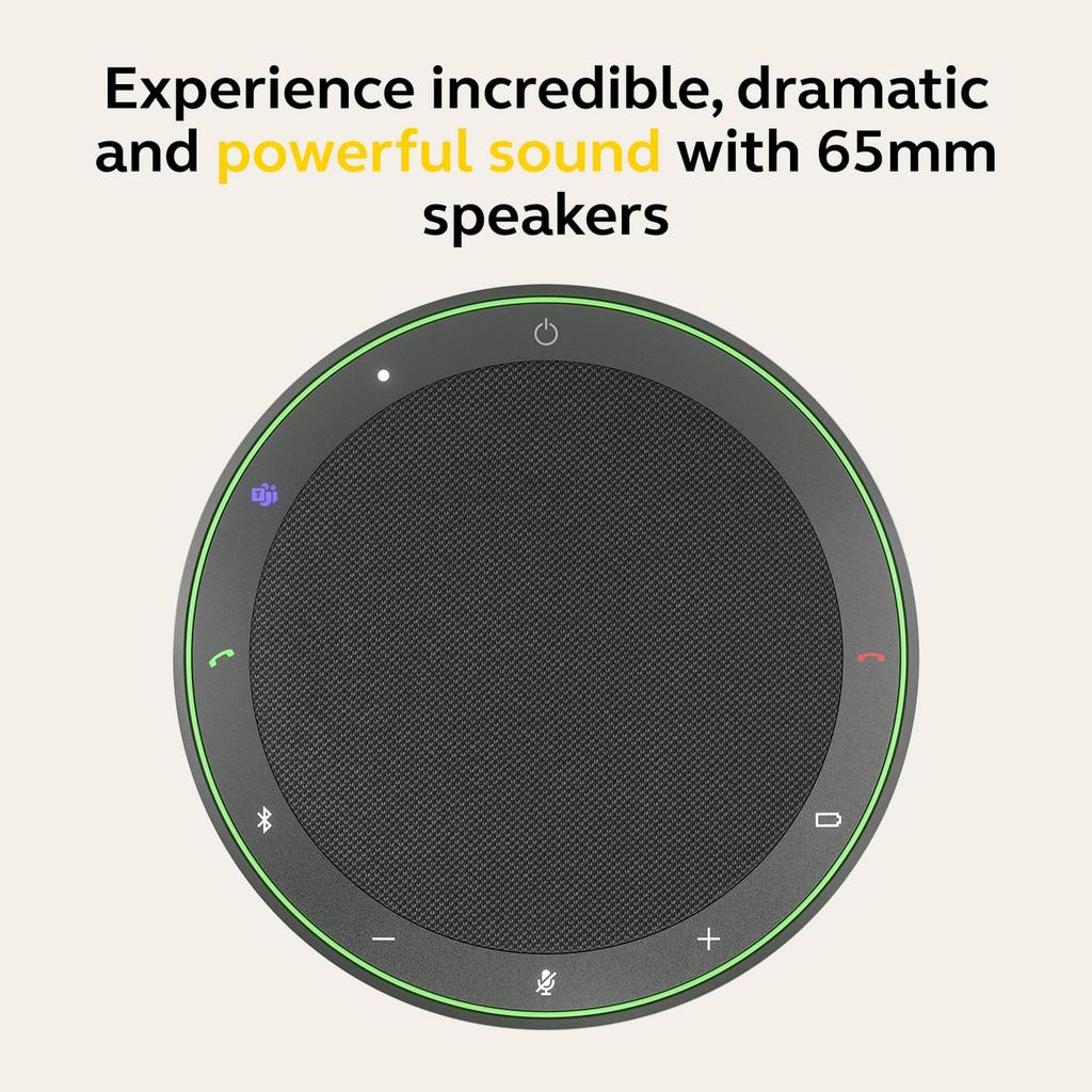 Jabra Speak2 75 Link 380a Speakerphone with USB-A Dongle [] Top-of-the-line conference microphone speaker with noise-canceling functionality, wired