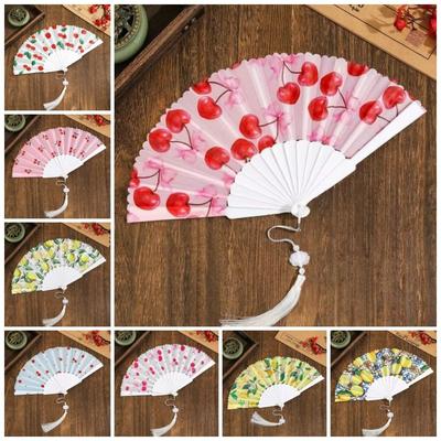 Ventilateur à main motif fruits Design cerise Ventilateur portable Ventilateur de refroidissement Cadeau Utilisation à domicile