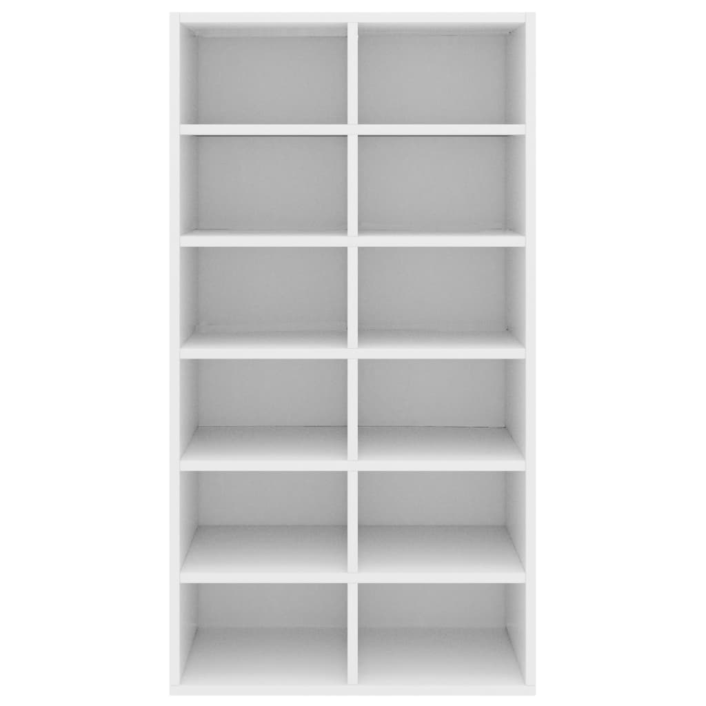 Shoe Rack White 54 X 34 X 100.5 Cm Engineered Wood
