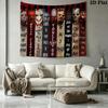 Horror Halloween Wall Tapestry Aesthetic Wall Hanging Printed Fabric Blanket Decorative Tapestries for Bedroom Living Room Home Decor