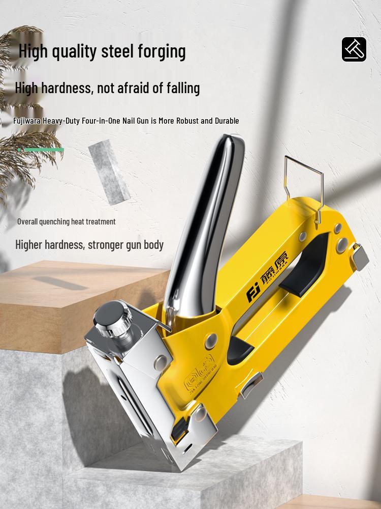 Fujiwara Manual & Pneumatic Nail Gun for Woodworking and Bookbinding