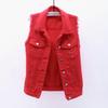 Denim Vest Women's Short Spring and Summer Slim Slimming Sleeveless Jacket Ripped Cardigan Top