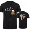 Fashion Skeleton Enjoying FRIDAY Beer Day Tees Back Print Men's T-Shirt Finally Friday for Drink Lover Male Oversized Clothing