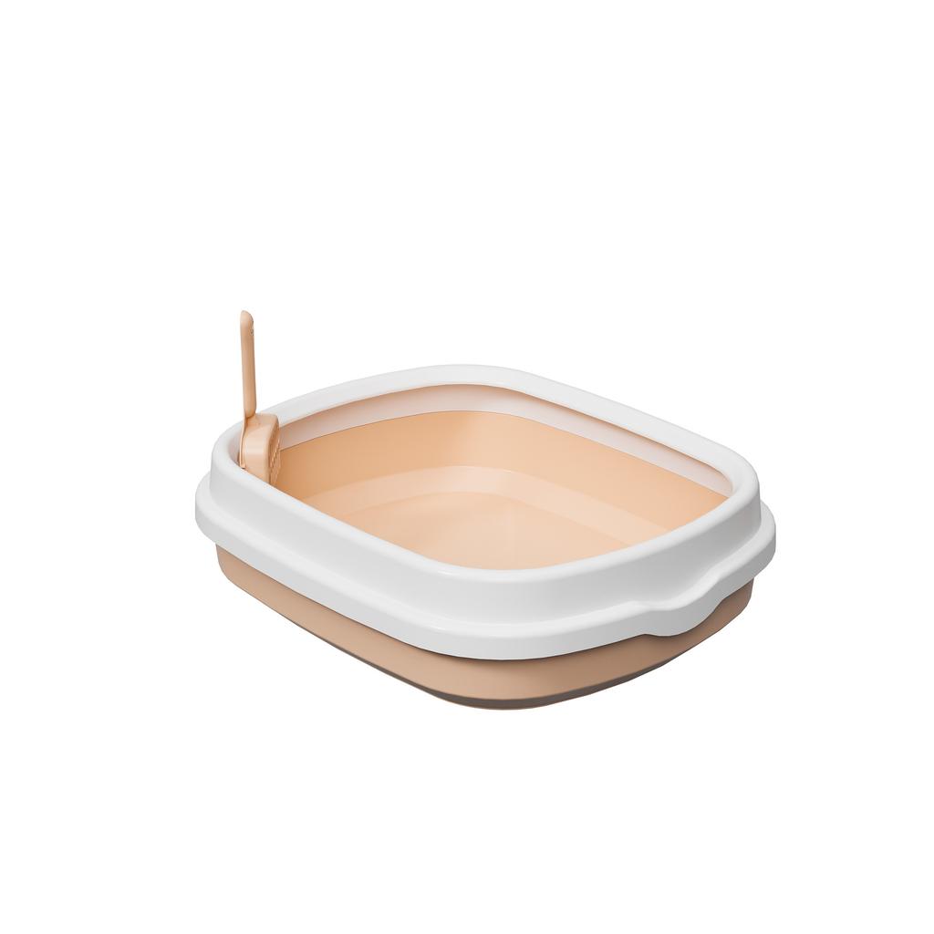 Kot-Training Sand Katzenklo Spritzschutz Hunde-Toilette Katze Hunde-Tablett mit Schaufel 1 Set Haustier-Toilette Nachttopf Katzenklo