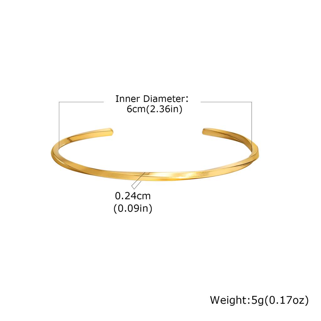Gold Plated Thin Chain Bracelets for Women Stack, Cuff Bangle Bracelet Waterproof Jewelry Wholesale Dropshipping
