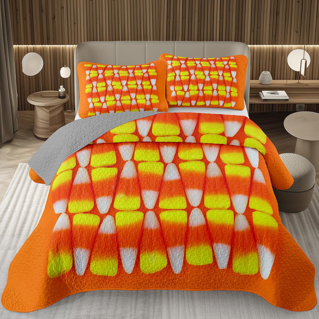 Søtt godteri dynesett for jenter gutter tenåringer, Lollipop-tema sengeteppe sett King dessert quiltet overkast tegneseriestil sengetøy