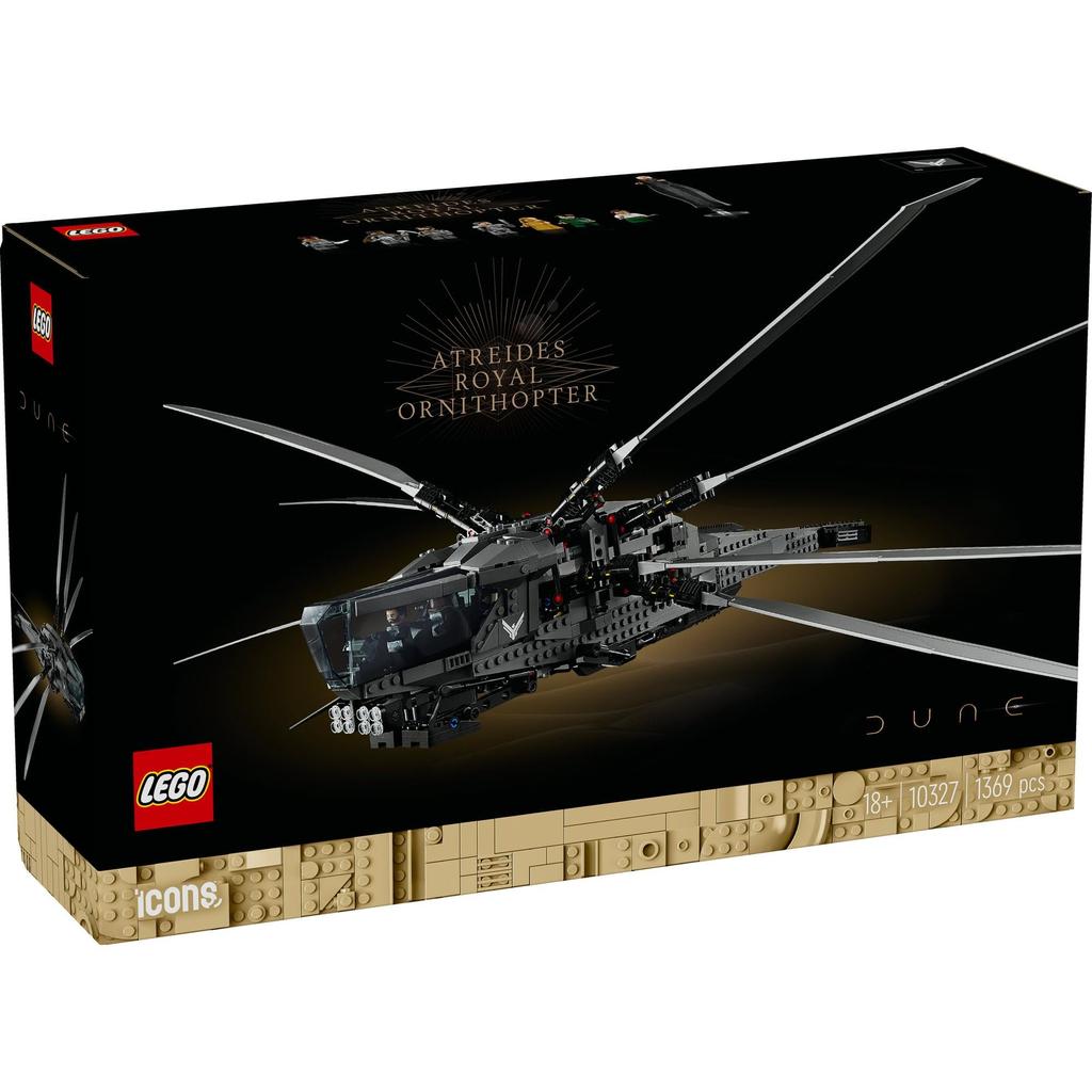 LEGO Icon Dune Sand Planet Royal Ornithopter of the Atreides Toy Present Birthday Block Christmas Men Women Space Vehicle Helicopter 10327