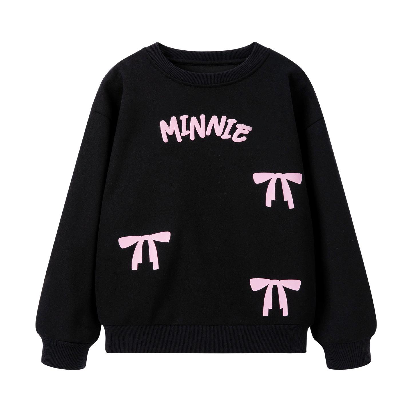 

Autumn 2025 Girls Stylish Sweatshirt – Versatile Pullover for Kids 130cm чёрный