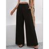 Women's High Waist Wide Leg Pants Loose Fit Palazzo Trousers Pocket Straight Suit Pants