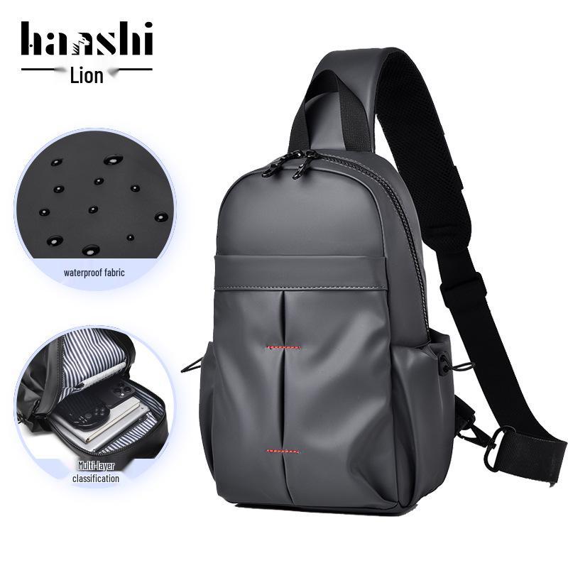 Trendy Lightweight Unisex Chest and Shoulder Bag - Waterproof, High-End Casual Design for Travel