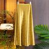 Acetate Satin High-end National for Women Elegant High-waisted and Slimming Jacquard A-line Skirt