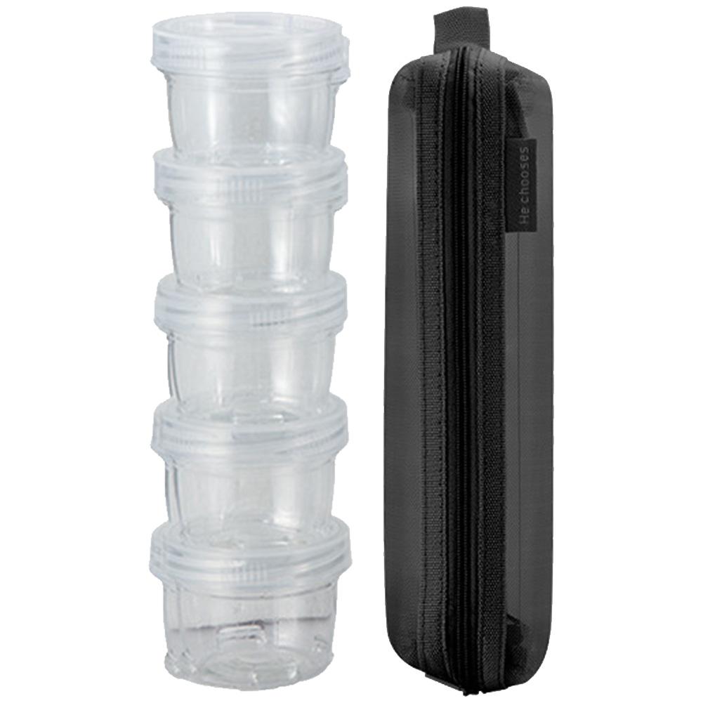 

5 Pcs Jello Shot Cups Lunch Box Accessories Dipping Sauce Cups with Leakproof Lid Condiment Cups for Lunch Party To Go Trips чёрный