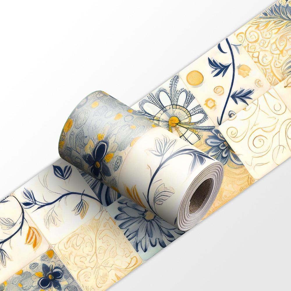 

European Style Ceramic Wall Stickers Self-Adhesive Peel & Stick Peel and Stick Tile Easy Install Waterproof