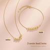 Five Blessings Chinese Clavicle Necklace: Women's Gold Bead Pendant