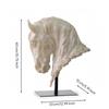 Horse sculpture with metal stand, modern made of resin