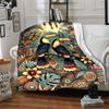 1pc Tropical Birds Blanket, Lightweight Flannel Throw Blanket For Sofa, Bed, Travel, Camping, Living Room, Office, Couch, Chair, And Bed