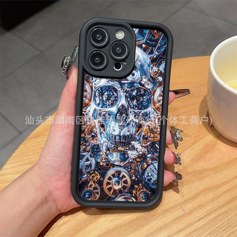 Mechanical gear skeleton for iPhone17 ProMax Apple 11/12/13/14/15/16 PRO phone case