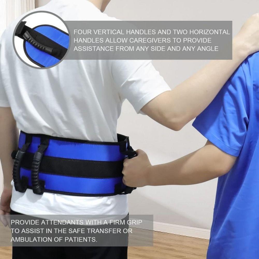 Anti-Slip Gait Belt for Seniors 6 Nylon Padded Handles Walking Assist Aid  Patients