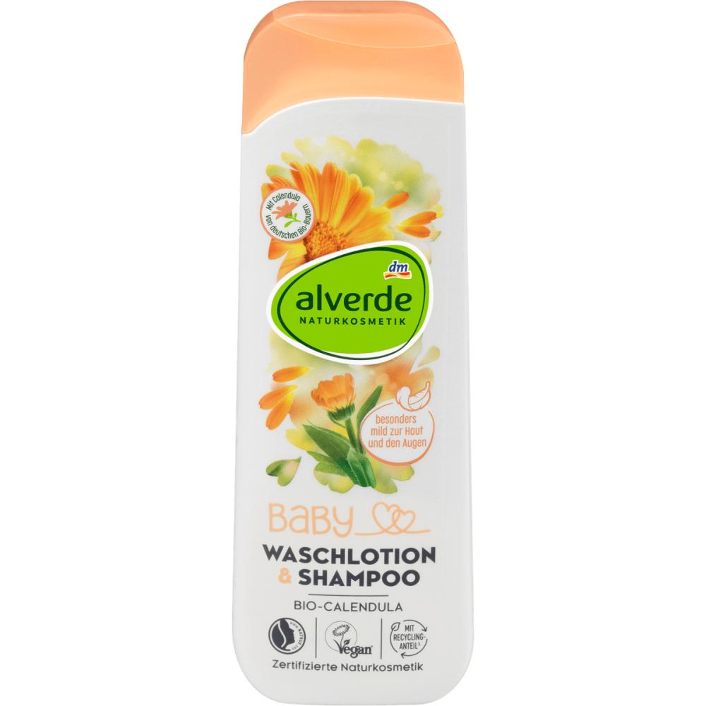 DM Alverde Nature Calendula Baby Wash Lotion & Shampoo 250ml