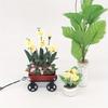 1pcs 1:12Resin Yellow Painting Crafts Miniature Scene Ornaments Pocket Furniture Arrangement Garden Scene Flowers and Greenery Potted Plants