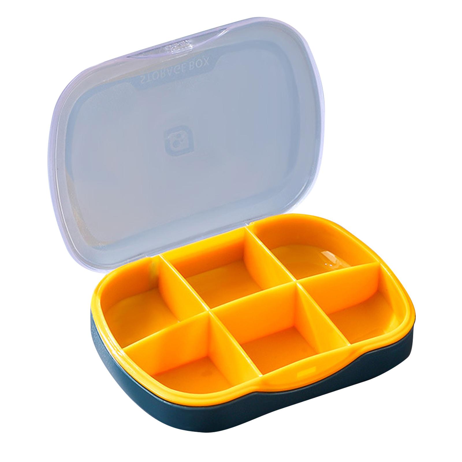 

4/6 ячеек водонепроницаемый органайзер для таблеток портативный квадратный контейнер для таблеток еженедельный разделитель для таблеток чехол для хранения 6