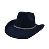 Fashionable Water Diamond Fedora Hat Western Cowboy Hat Wool Large Brim Upturned Versatile Hat Men Women Winter