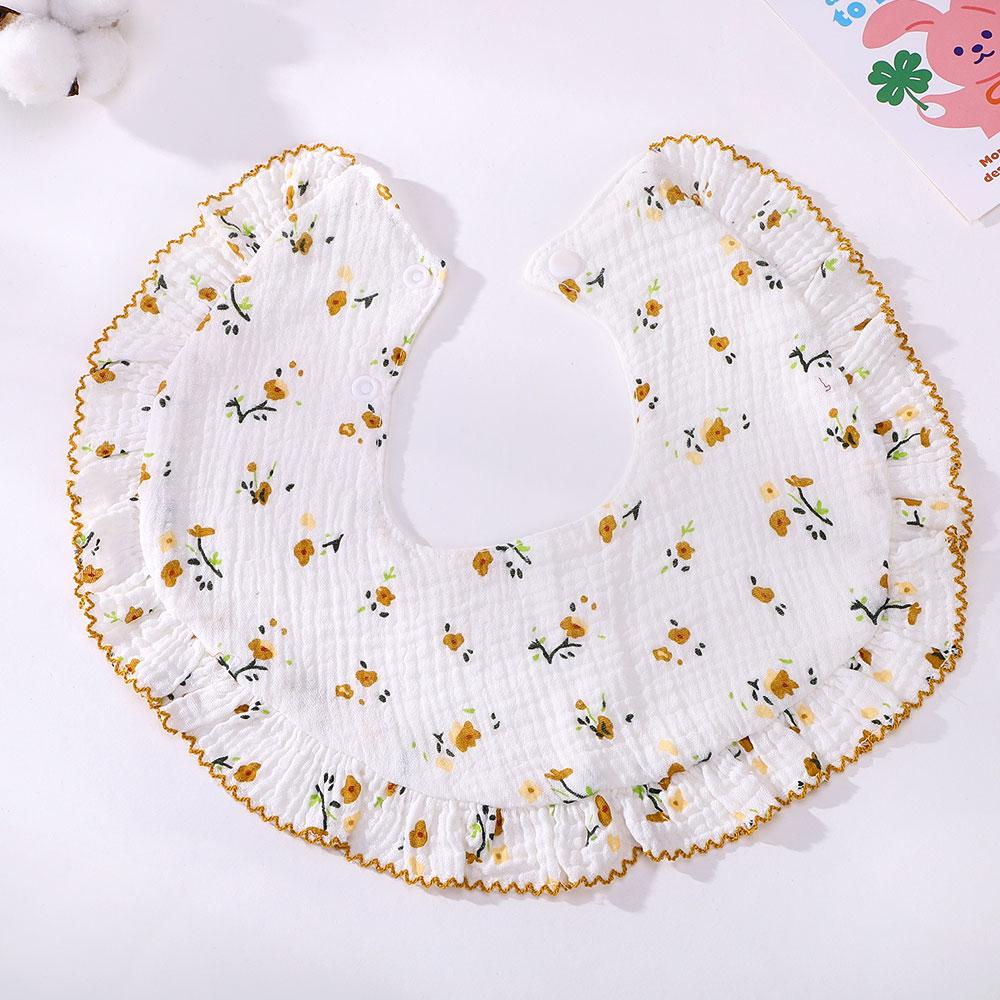Ins Style Einfache Baumwoll-Baby-Lätzchen Neugeborenen-Druck Weiches Spucktuch Säugling Junge Mädchen Füttern Spucktuch Baby-Zubehör