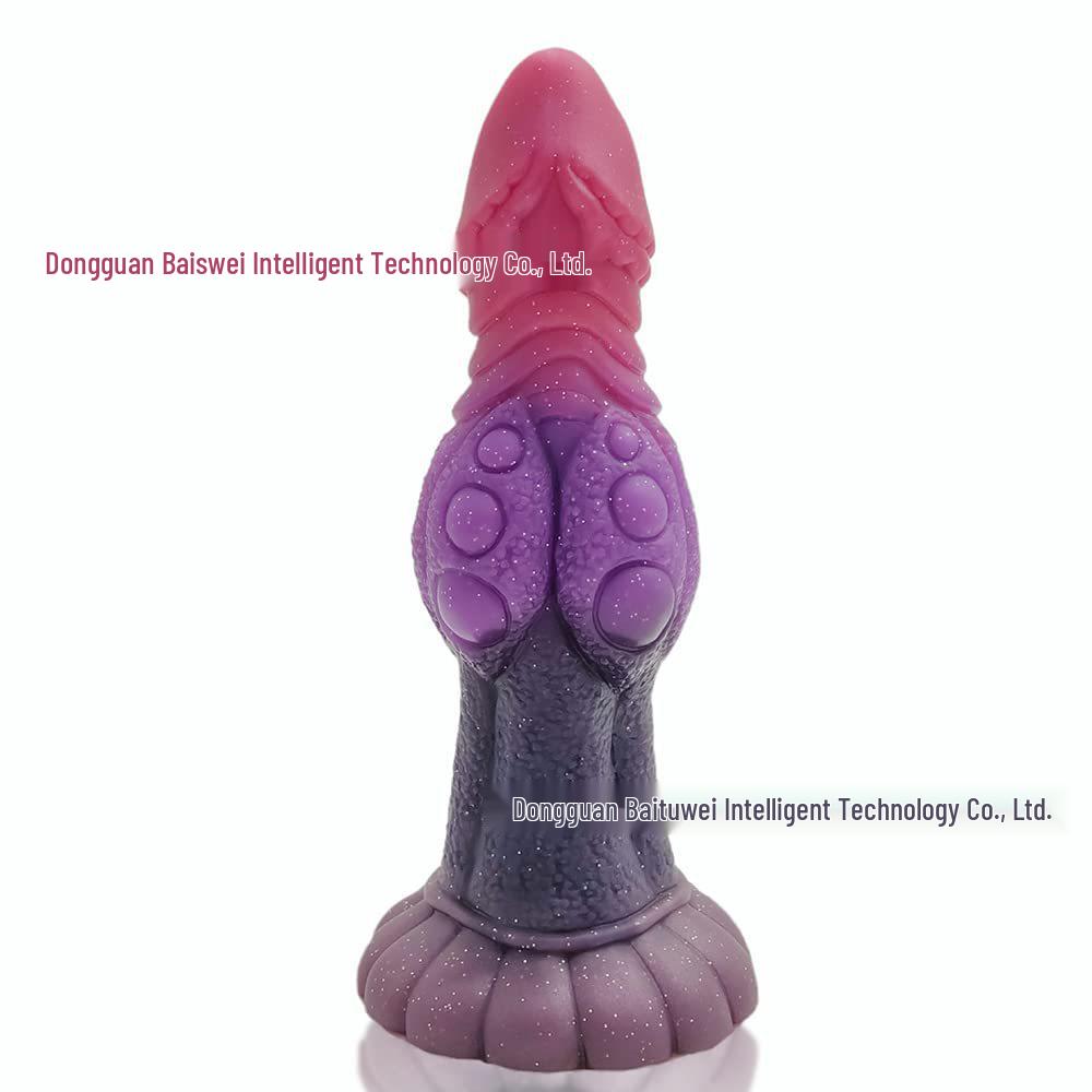 Leuchtender Silikon Unregelmäßiger Butt Plug & Perlen, Bunte Leuchtende Hintere Erotik.
