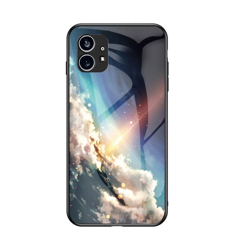 Nothing Phone Starry Sky Glass Case - Soft Edge Protective Cover