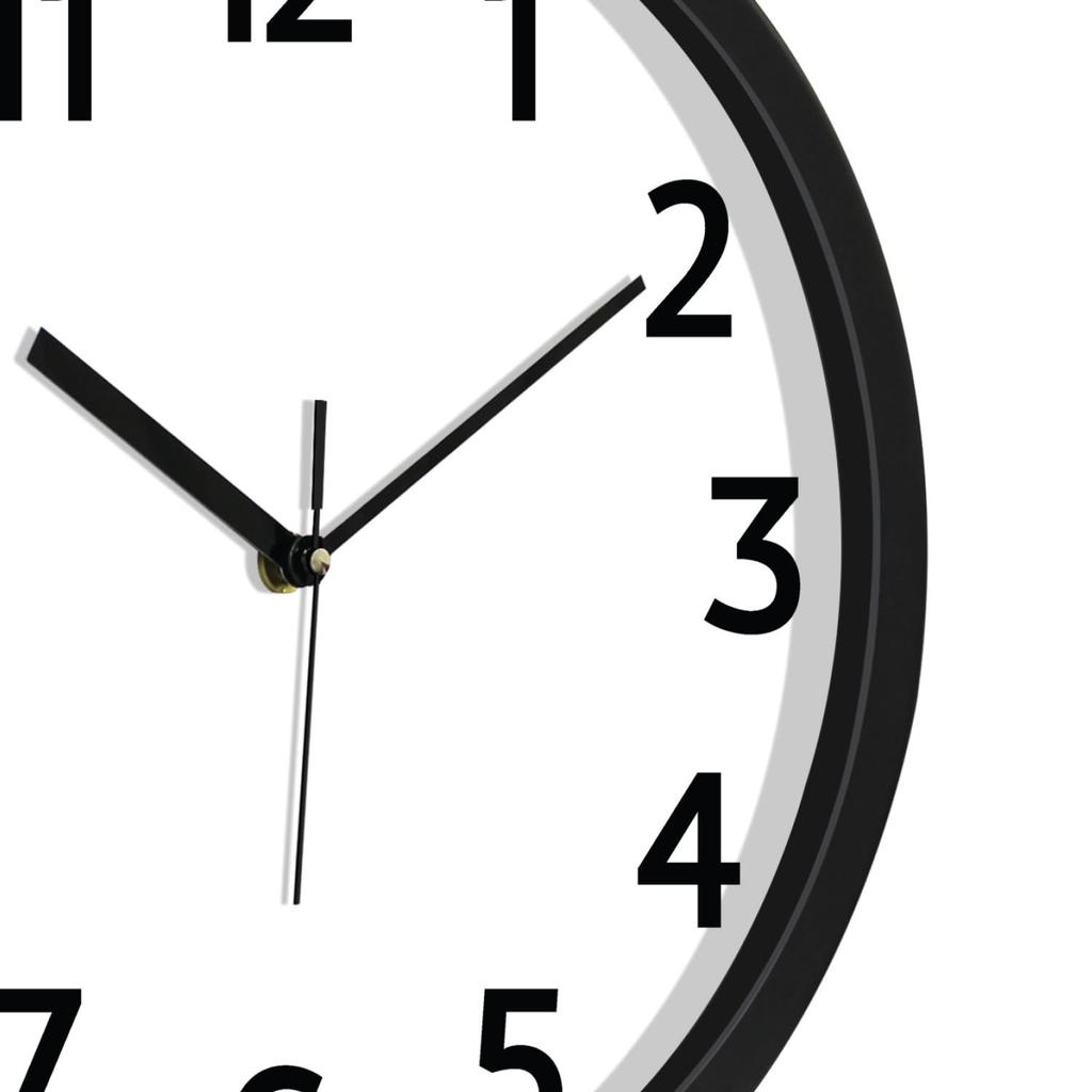 12-Inch Wall Clock | Analog Operation | Durable Polypropylene Construction | Silent Precision | Battery-Powered