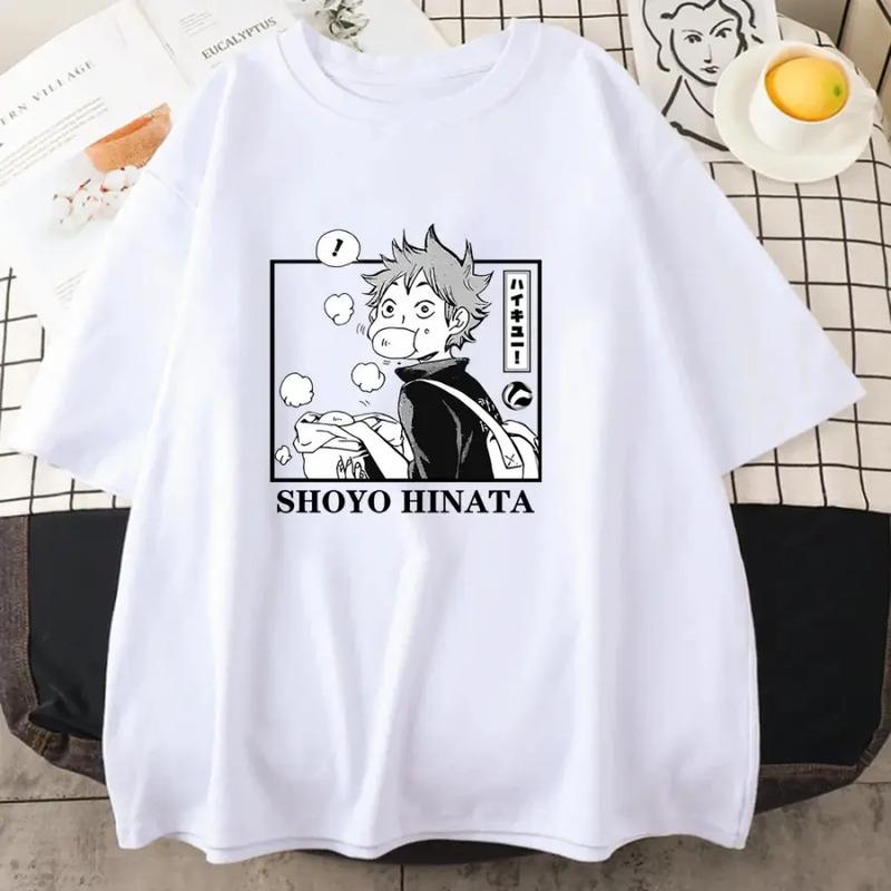 Camiseta Hot Anime Shoyo Hinata Para Adolescentes, Holgada, S разноцветный