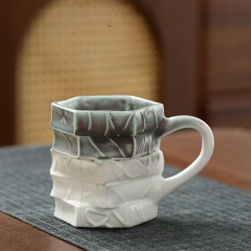 Glazed Pottery Book Cup, Japanese Retro Ceramic Mug, Creative High-quality Appearance Ceramic Cup, Coffee Cup 150ml