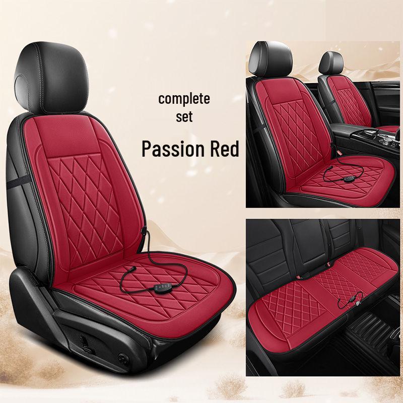 12V Electric Heated Plush Car Seat Cushion for Winter