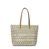 Splicing shoulder woven bag paper rope straw bag large capacity fashion beach bag casual women's bag