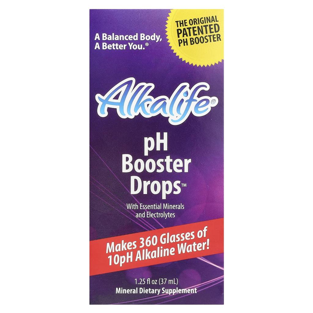 Alkalife, pH Booster Drops, with Essential Minerals and Electrolytes, 1.25 fl oz (37 ml)