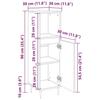 VidaXL Armoire de salle de bain blanc 30x30x100 cm bois d'ingénierie 831548