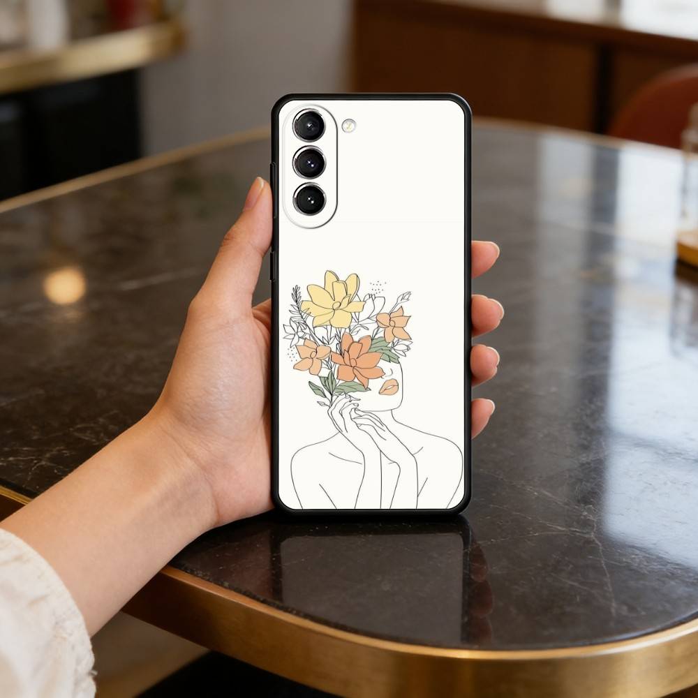 G-Gentle G-Girl Pastel Phone Case For Samsung S25,24,23,22,30,21,10,9,Ultra,Plus,Lite,FE,4,5 G Soft Black Case