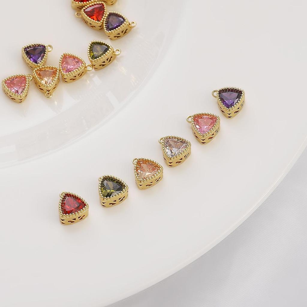 1 teil/paket Farbe Erhaltung Inlay Dreieck Farbe Kristall Anhänger Handgemachte DIY Armband Anhänger Halskette Anhänger Zubehör