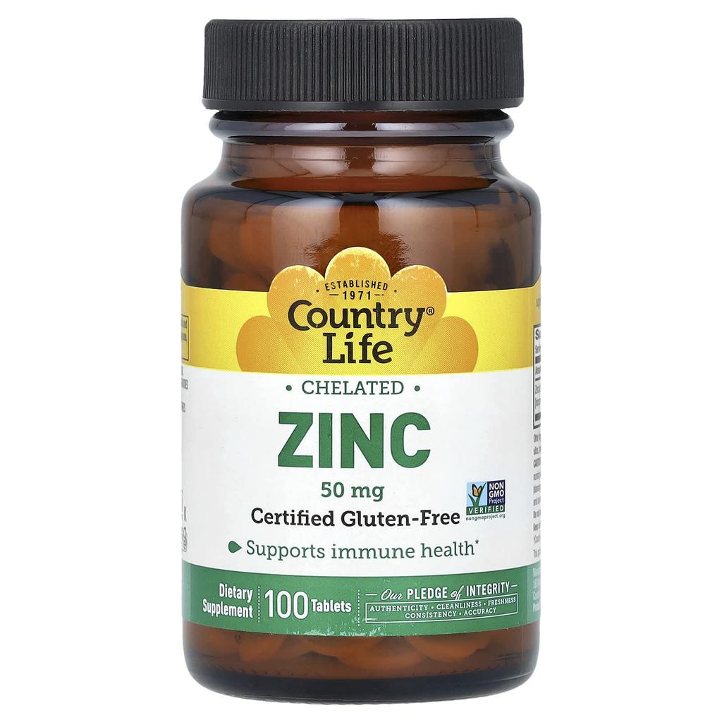 Chelated Zinc, 50Mg, 100 Tablets