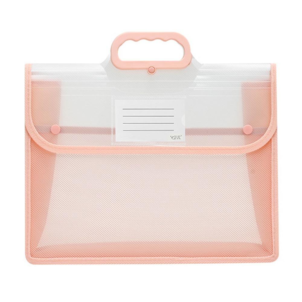 Visible Kids Document Bag Button Function Student Tote Bag Test Paper Storage Bag Travel