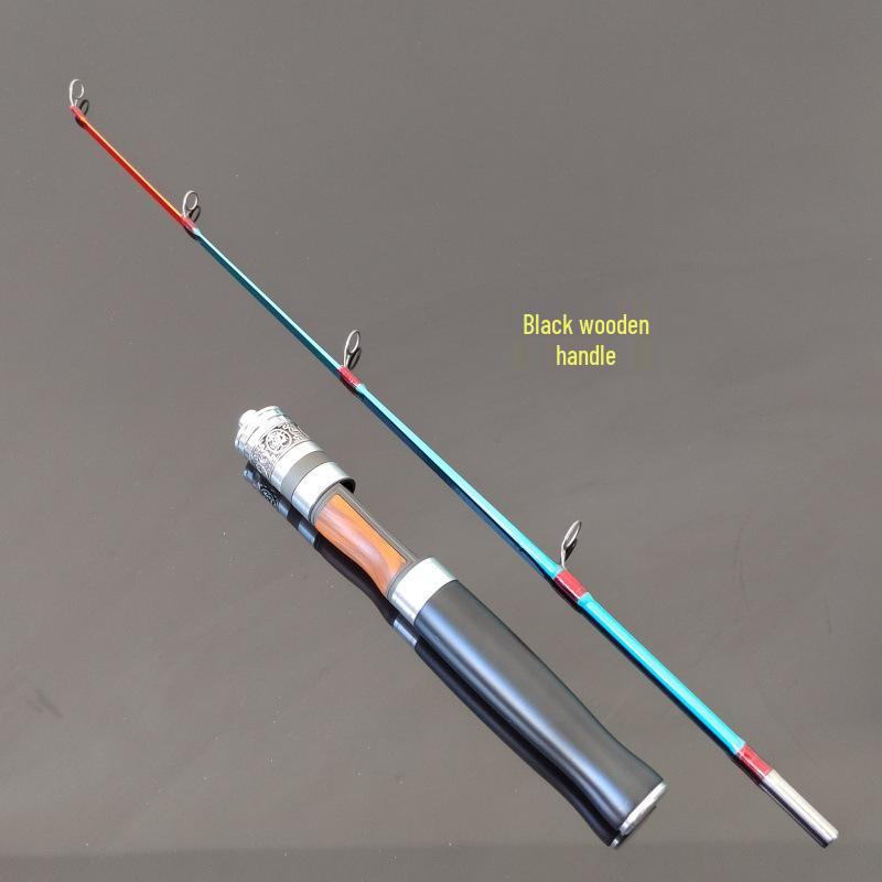 Telescopic Ice Fishing Rod & Reel: Short Solid Tip for Winter Fishing