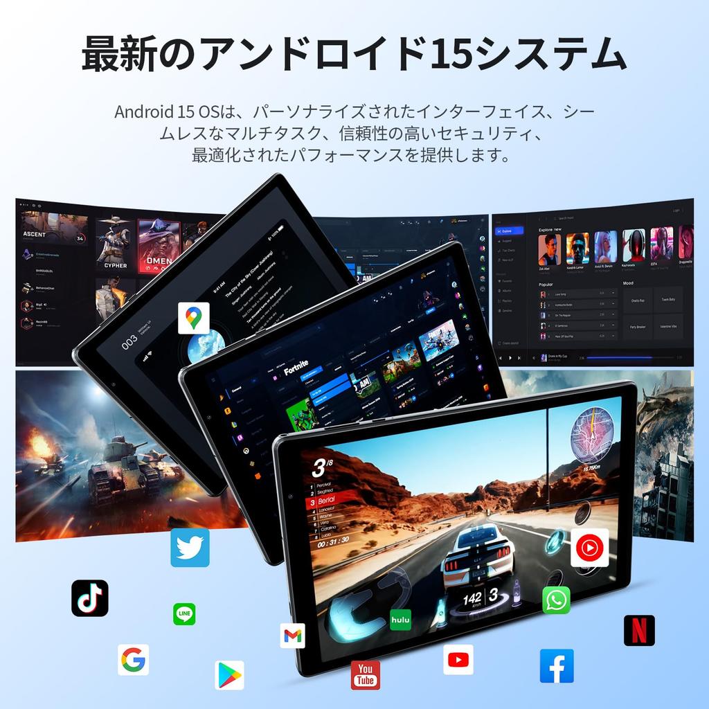 VASOUN TAB 10 Lite Android 15 6 8GB 32GB 1TB 6000mAh IPS GMS Japanese Instruction Manual Included 10-inch Tablet, Wi-Fi Support, (3+5 Expandable) + +
