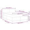 Box Spring Bed in Light Grey and White 140 x 190 cm Cord Fabric