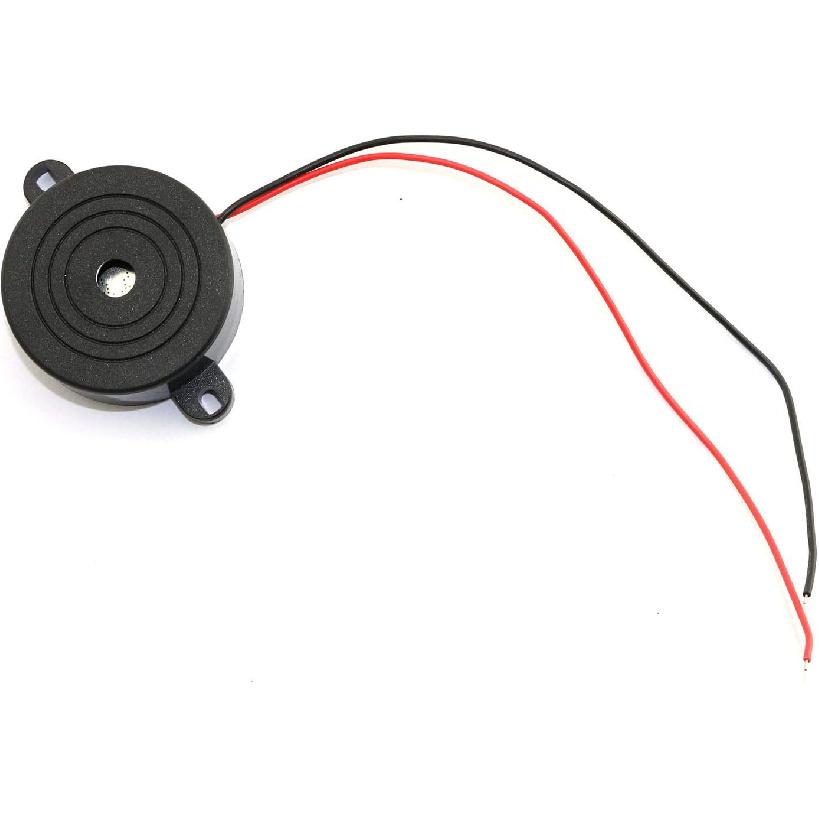 2-Pack DC 3-24V 85 dB Active Piezo Buzzer Piezoelectric Sound Beeper Continous Sound Car Accessries Black