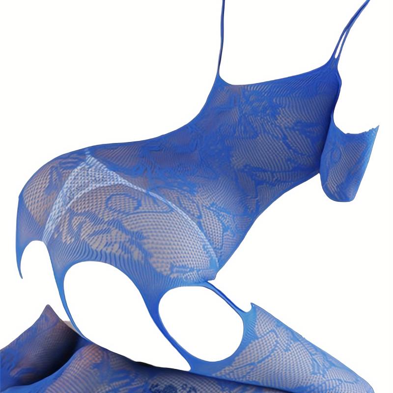 Body de lenjerie sexy Plus pentru femei, Body transparent cu umăr rece, din plasă jacquard