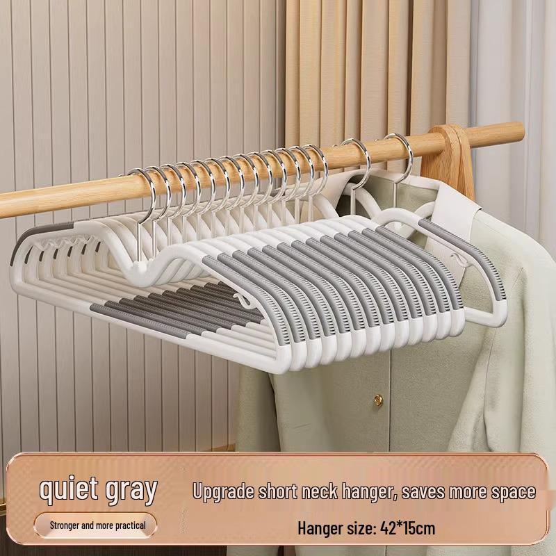 Thickened Non-Slip Short Neck Sweater Hanger with Anti-Shoulder Design and Double Position Drying Rack