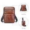Men's Multi-functional Crossbody Single-shoulder Bag Made of Genuine Leather with Large Capacity
