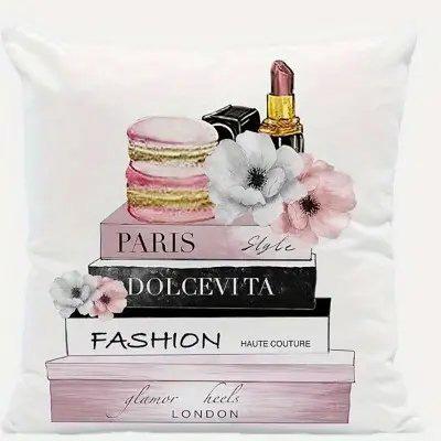 Home Decor Fashion & Perfume & Floral Pillow Covers Pattern Cushion Cover Suitable for Sofa Bedroom Car Pillow Cover