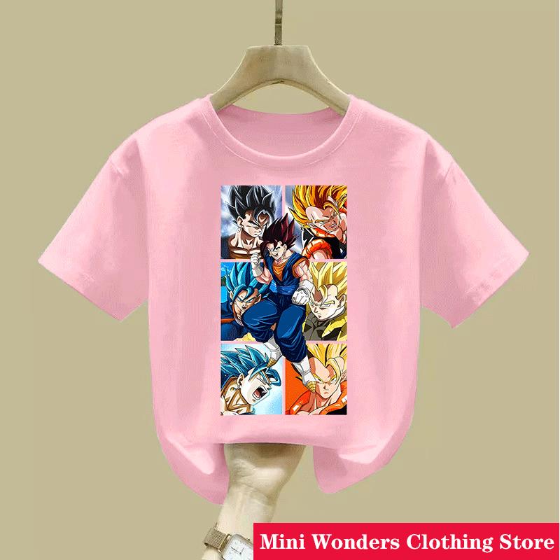 Dragon Ball Boys' Clothes T Shirt Anime Cosplay Son Goku T-shirts Boy T-shirts Tops Children Clothing Summer Short Sleeve Tees