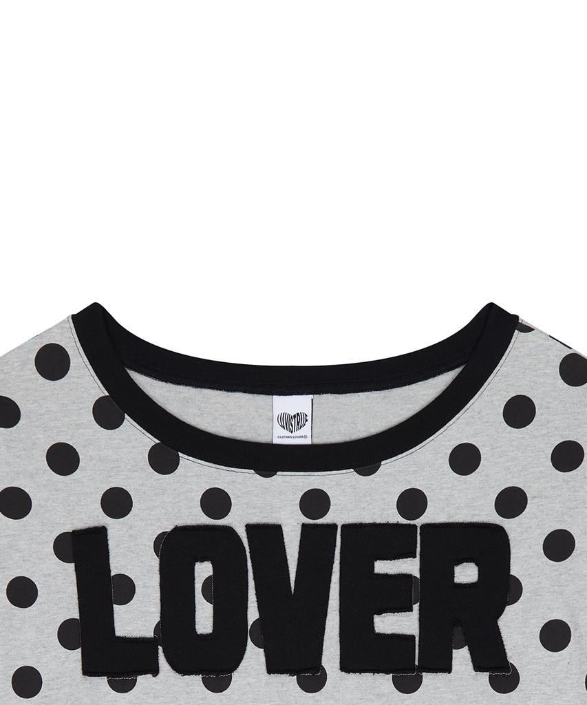 LUVISTRUE El Dot Lover One-Shoulder Tee(Gray)